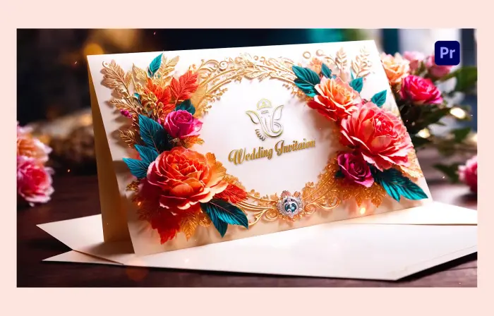Captivating 3D Whimsical Floral Wedding Invitation Slideshow